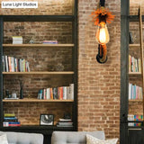 Creative Jute Rope Industrial Wall Sconce With Metal Plumbing Pipe - Style Lighting