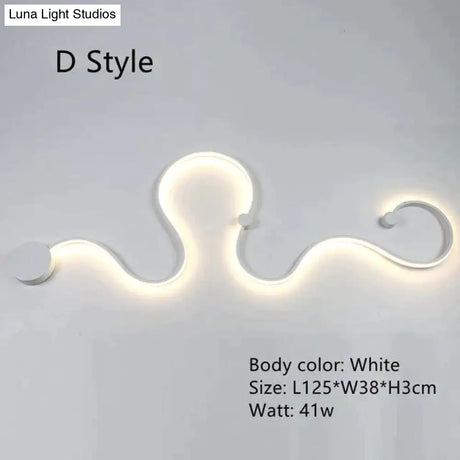 Creative Led Ceiling Lights For Living Room Bedroom Black/White Aluminum Lamp Body Indoor Lighting
