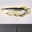 Creative Led Fish-Shaped Wall Sconce For Kindergarten - Black Acrylic