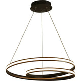 Creative Modern Led Pendant Lights For Living Room Dining Bedroom Black Color / Diameter 460Mm