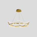 Crown Suspension Pendant Light For Kids Bedroom With Metallic Finish Gold / 20.5(53Cm)