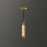Crystal Block Pendant Light - Simplicity Meets Elegance In This 1-Light Brass Ceiling Fixture /