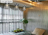 Crystal Ceiling Light Flush Mount Fixture Lamp With Beads For Bedroom Hallway Living Room Kitchen