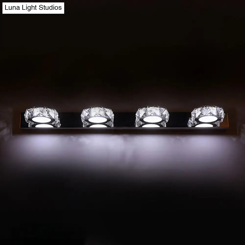 Crystal Circle Vanity Wall Light - Modern Minimalist Style For A Stylish Look