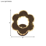 Crystal Flower/Star Wall Sconce With Modern Led Lighting - Chrome Finish Warm/White Light