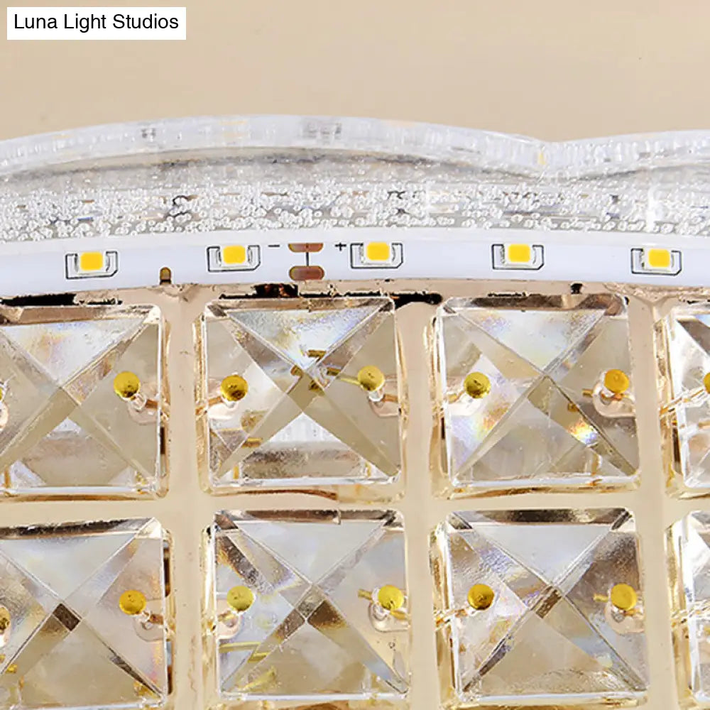 Crystal Led Flush Mount Ceiling Light For Modern Bedroom Décor