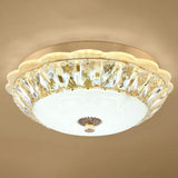 Crystal Led Flush Mount Ceiling Light For Modern Bedroom Décor Gold / 12’ Bowl