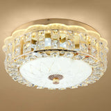 Crystal Led Flush Mount Ceiling Light For Modern Bedroom Décor Gold / 12’ Drum