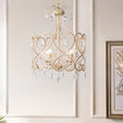 Crystal Nordic Gold Cylinder Chandelier With 4 Bulbs: Elegant Teardrop Hanging Ceiling Light