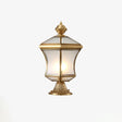 Curved Bronze Lantern Post Light With Minimalistic Design 3-Bulb Frosted Glass Ideal For Landscape