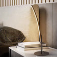 Curvy Acrylic Shade Led Desk Lamp - Modern White/Black Bedroom Task Lighting Black