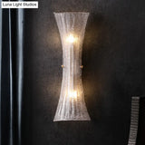 Curvy Clear Bubble Glass Wall Sconce With 2 Lights For Traditional Bedroom Lighting