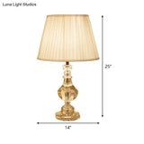 Curvy Crystal Study Lamp: Hand-Cut Contemporary 1-Head Book Light In White