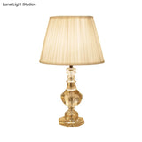 Curvy Crystal Study Lamp: Hand-Cut Contemporary 1-Head Book Light In White