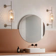 Cylindrical Wall Sconce: Silver/Gold Industrial Light Fixture 1-Light Smoke Glass 5/6 Wide Silver /