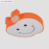 Darling Smiling Apple Ceiling Light For Child’s Bedroom - Acrylic Metal Flush Mount