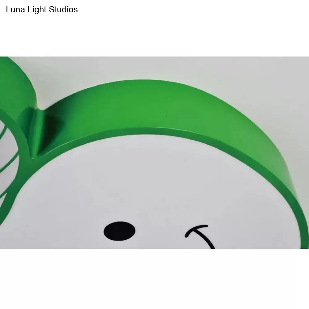 Darling Smiling Apple Ceiling Light For Child’s Bedroom - Acrylic Metal Flush Mount