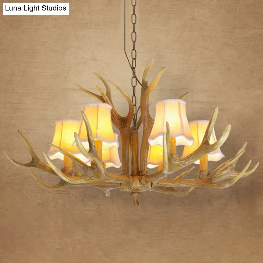 Deer Horn Chandelier Pendant Light For Classic Living Room Decor
