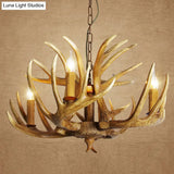 Deer Horn Chandelier Pendant Light For Classic Living Room Decor