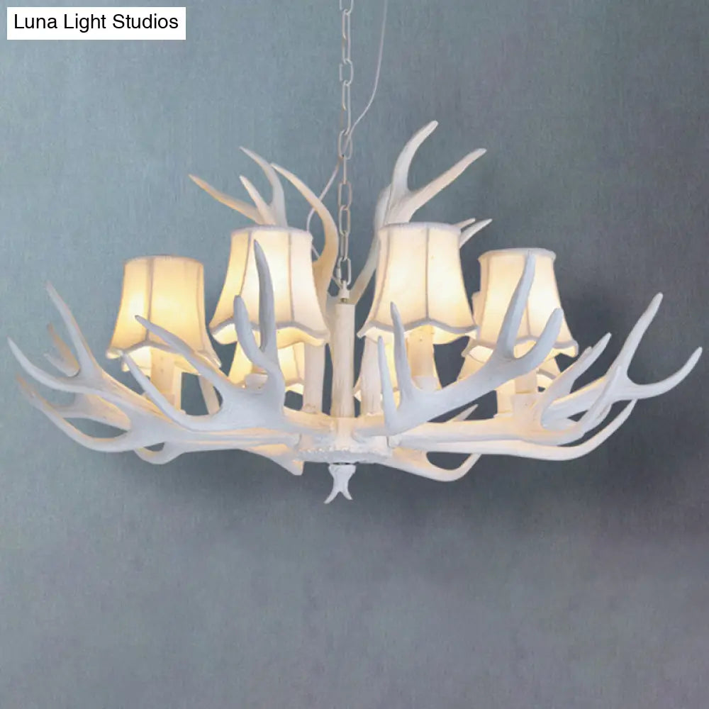 Deer Horn Chandelier Pendant Light For Classic Living Room Decor