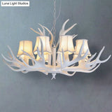 Deer Horn Chandelier Pendant Light For Classic Living Room Decor