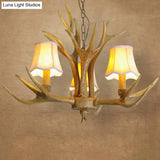 Deer Horn Chandelier Pendant Light For Classic Living Room Decor