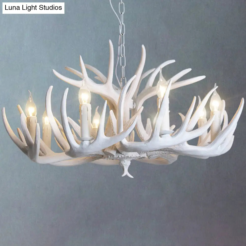 Deer Horn Chandelier Pendant Light For Classic Living Room Decor
