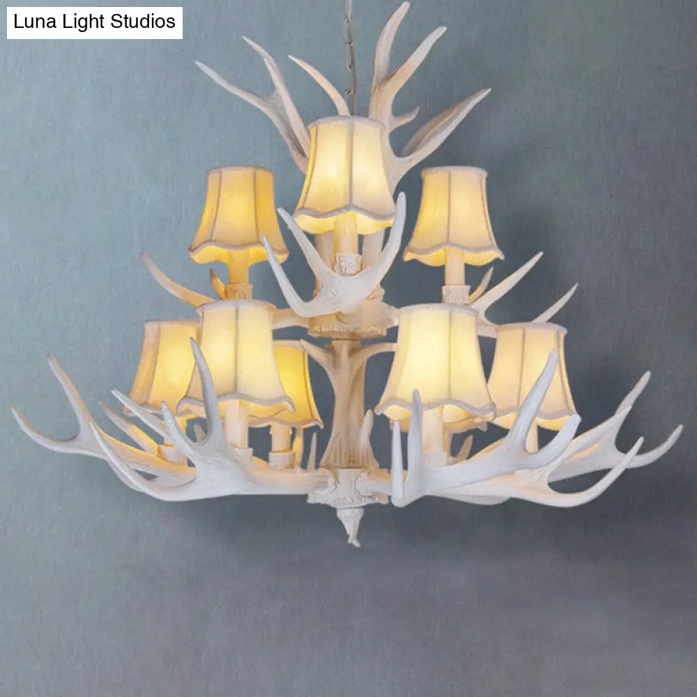 Deer Horn Chandelier Pendant Light For Classic Living Room Decor