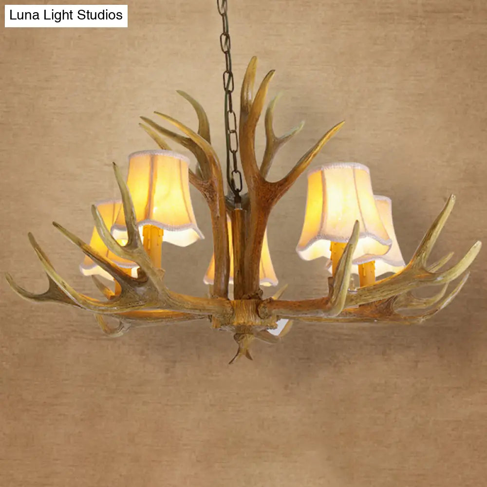 Deer Horn Chandelier Pendant Light For Classic Living Room Decor