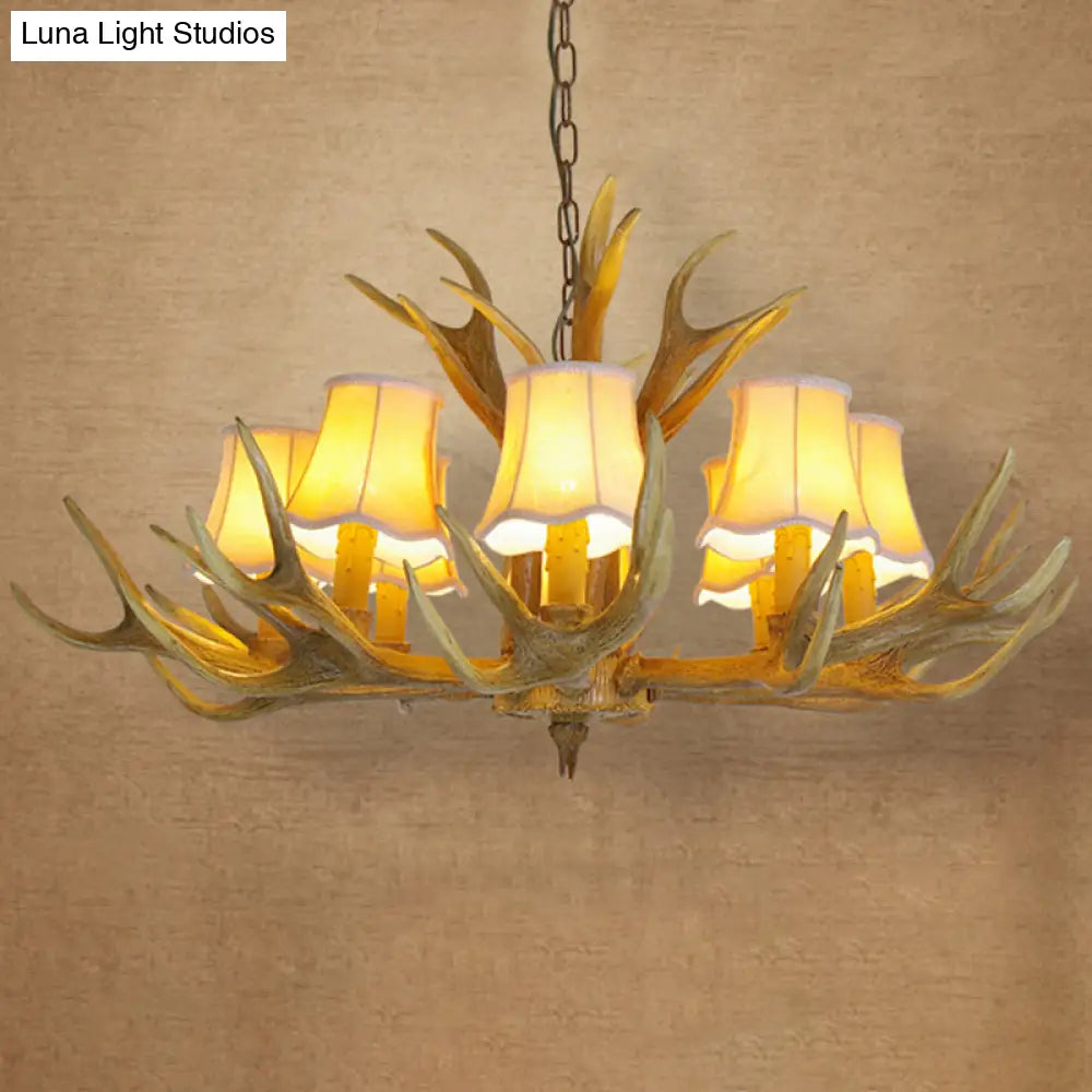 Deer Horn Chandelier Pendant Light For Classic Living Room Decor
