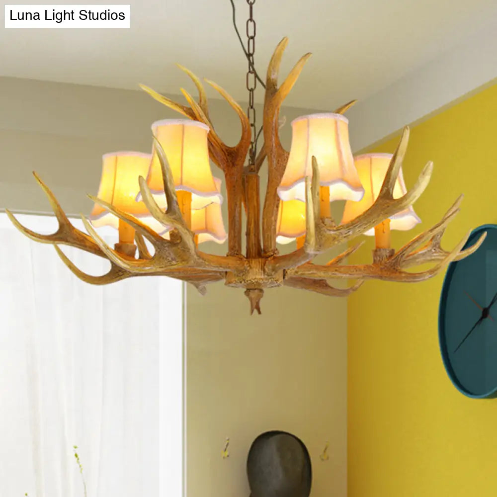 Deer Horn Chandelier Pendant Light For Classic Living Room Decor
