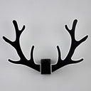 Deer Horn Led Wall Light - Decorative Metal Sconce Fixture Black / White