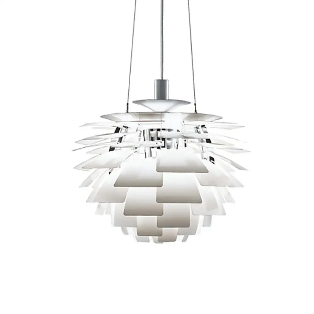 Designer Aluminum Pendant Light: Natural Pinecone Shade Perfect For Living Room Décor
