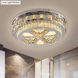 Diamond Design Led Flush Mount Ceiling Light In Stainless Steel