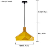 Diamond Drop Pendant Light For Modern Dining Rooms - Elegant 1-Light Ceiling Fixture