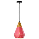 Diamond Drop Pendant Light For Modern Dining Rooms - Elegant 1-Light Ceiling Fixture Pink / 9’