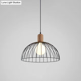 Dome Pendant Lighting - Minimalist Metal Black Pendulum Light For Living Room