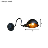 Dome Shade Metal Wall Sconce - Adjustable And Stylish Mountable Light For Bedroom