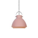 Dome Suspended Macaron Style Pendant Light - 10’/14’ Metallic Fixture With Handle In Black/Blue