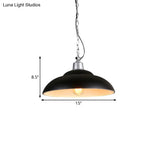 Double Bubble Pendant Lamp - Industrial Black Metal Suspension Lighting For Kitchen