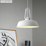 Drum Pendant Light Kit - Minimalist Metal 1 Light - Available in 14’’/18’’ Diameter - Black/White/Grey Hanging Lamp