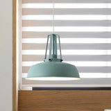 Drum Pendant Light Kit - Minimalist Metal 1 Light - Available in 14’’/18’’ Diameter - Black/White/Grey Hanging Lamp
