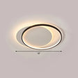 Eclipse Minimalist Metal Led Flush Mount Ceiling Light For Bedroom - Black - White Finish Black /