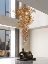Elysian Ginkgo Glass Pendant Chandelier – Modern Luxury Lighting