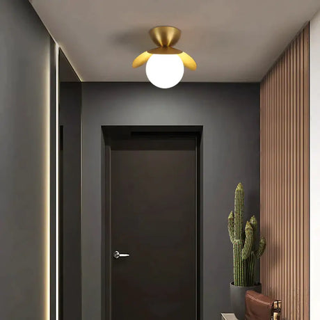Emerson - Nordic Flower Corridor Aisle Lamp All Copper Cloakroom Ceiling Lamp