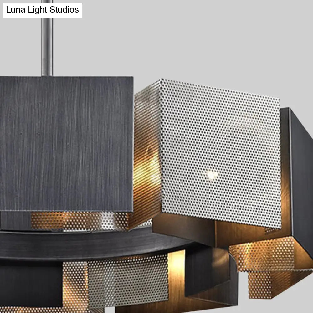 Emily’s Modern Luxury Round Black Metal Chandelier Chandeliers