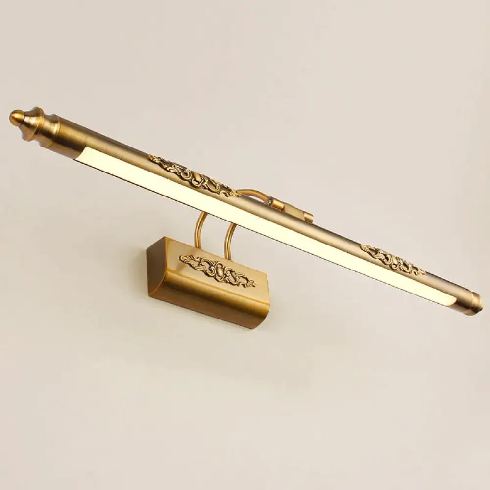 Esma - European Style Bronze Carved Led Mirror Lamp 500mm 8W / Warm White Wall Lamp