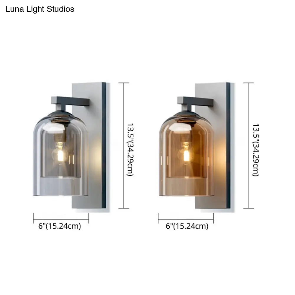 Exquisite Wall Light Sconce With Inner Glass Shade For Corridor And Bedroom