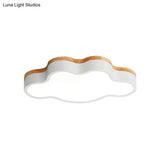 Eye-Caring Led Flush Mount Ceiling Light For Baby Bedroom - Nordic Style