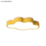 Eye-Caring Led Flush Mount Ceiling Light For Baby Bedroom - Nordic Style